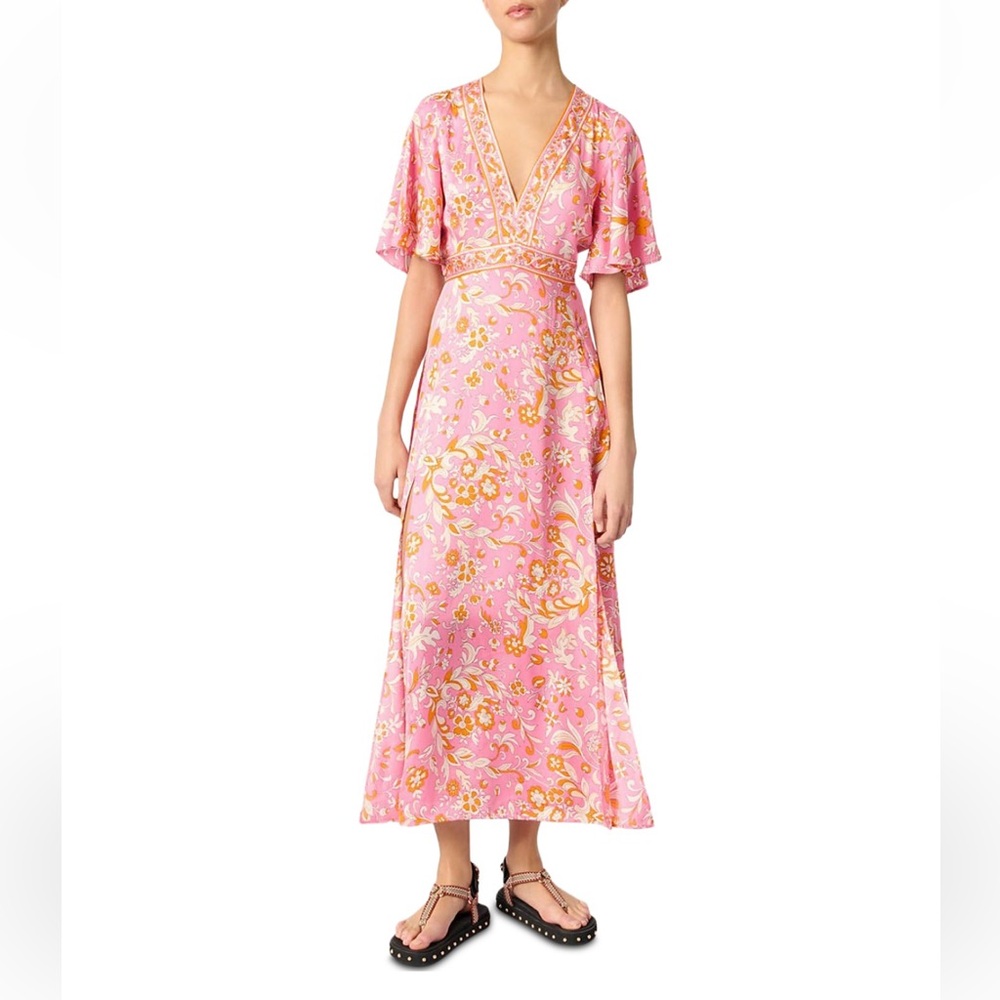 Maje Pink Floral Dress